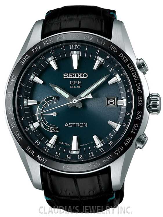 SEIKO ASTRON SOLAR GPS WORLD TIME SSE115