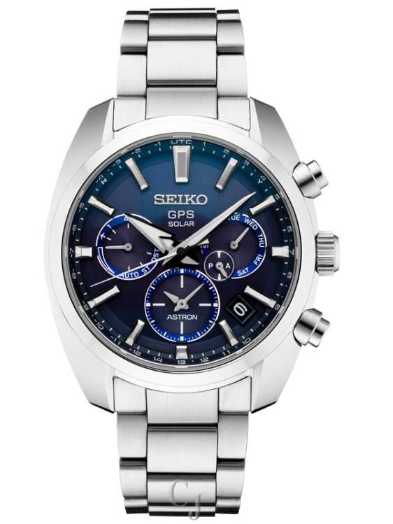 SEIKO ASTRON GPS SOLAR DUAL-TIME BLUE DIAL SSH019