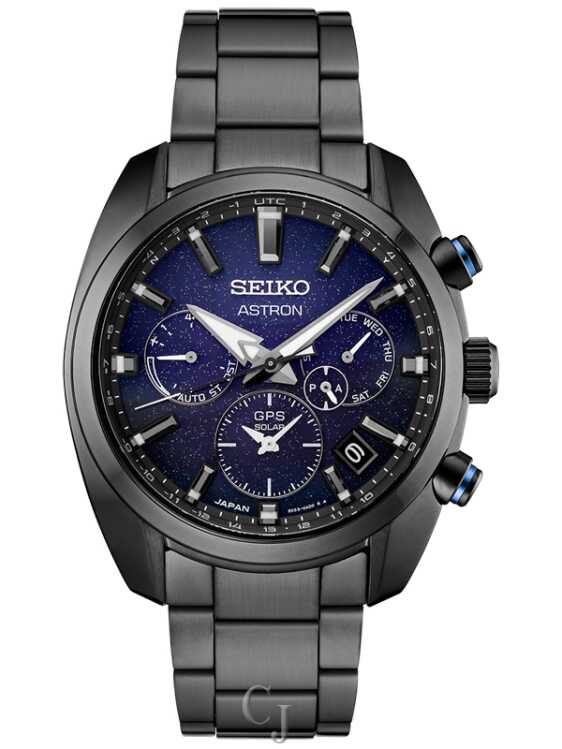 SEIKO ASTRON GPS SOLAR DUAL TIME BLUE DIAL SSH077