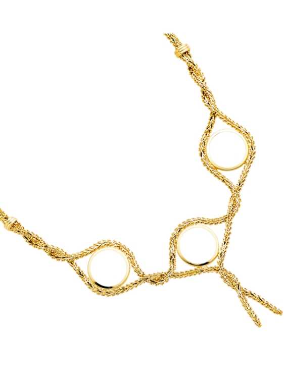 14k Yellow Gold 2.5 Pesos (3PCS) Bola Necklace