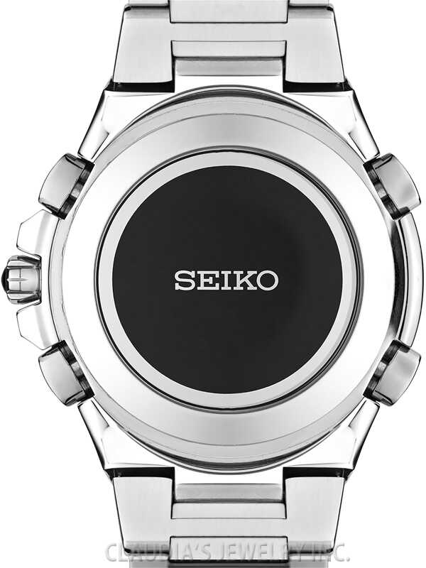 Seiko Coutura Radio Sync Solar Chronograph Black Dial Stainless