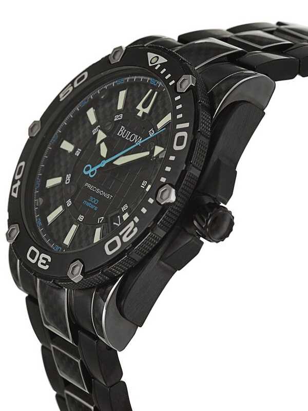 Bulova Precisionist Champlain Black Dial Men's Watch 98B153