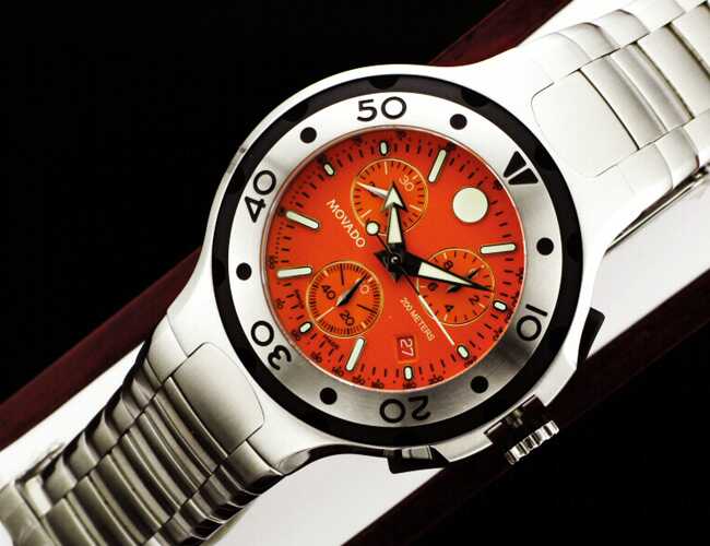 MOVADO SERIES 800 MEN'S WATCH ORANGE DIAL 2600041 - Image 3