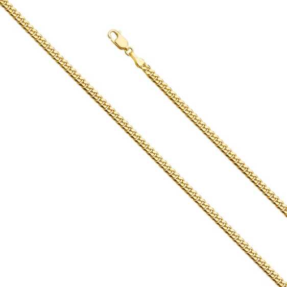 14KY 3.3mm Solid Miami Cuban