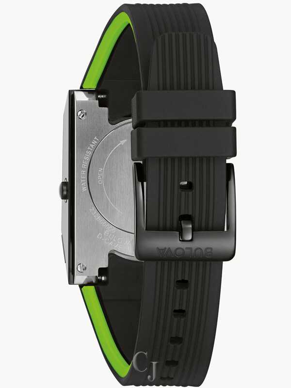 Bulova Computron D-Cave Green LED Dial Stainless Steel Men’s Watch 98C141 - Image 3