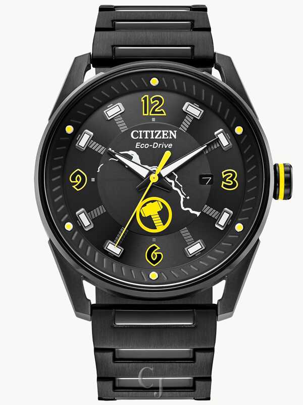 Citizen Marvel Thor Black Dial Eco-Drive Stainless Steel Men’s Watch BM6987-50W