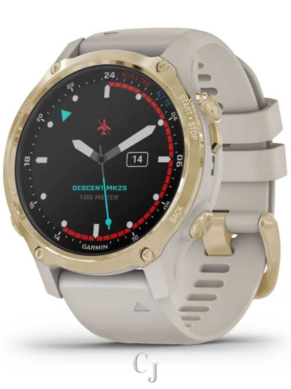 GARMIN DESCENT MK2S LIGHT GOLD W/ LIGHT SAND SILICONE BAND 010-02403-00 - Image 5