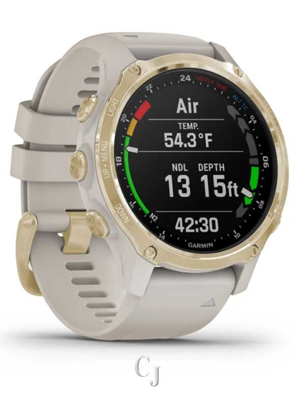 GARMIN DESCENT MK2S LIGHT GOLD W/ LIGHT SAND SILICONE BAND 010-02403-00 - Image 4