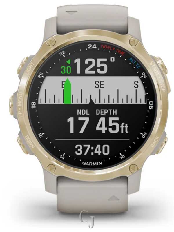 GARMIN DESCENT MK2S LIGHT GOLD W/ LIGHT SAND SILICONE BAND 010-02403-00 - Image 3