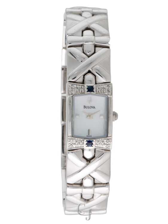 BULOVA MOTHER OF PEARL DIAL W/DIAMOND ACCENTS WOMEN'S WATCH 96R16