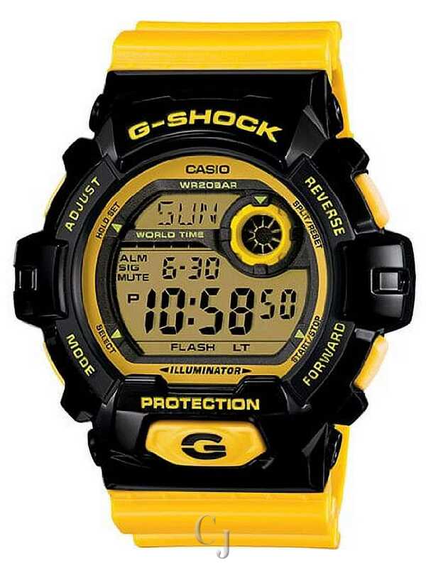 G-SHOCK MULTI-FUNCTION DIGITAL WATCH W/YELLOW STRAP G8900SC-1Y