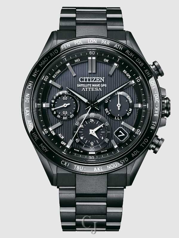 Citizen Attesa Black Dial Super Titanium Eco-Drive Satellite