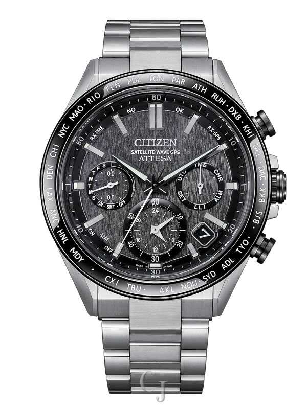 Citizen Attesa Gray Dial Super Titanium Eco-Drive Satellite Wave