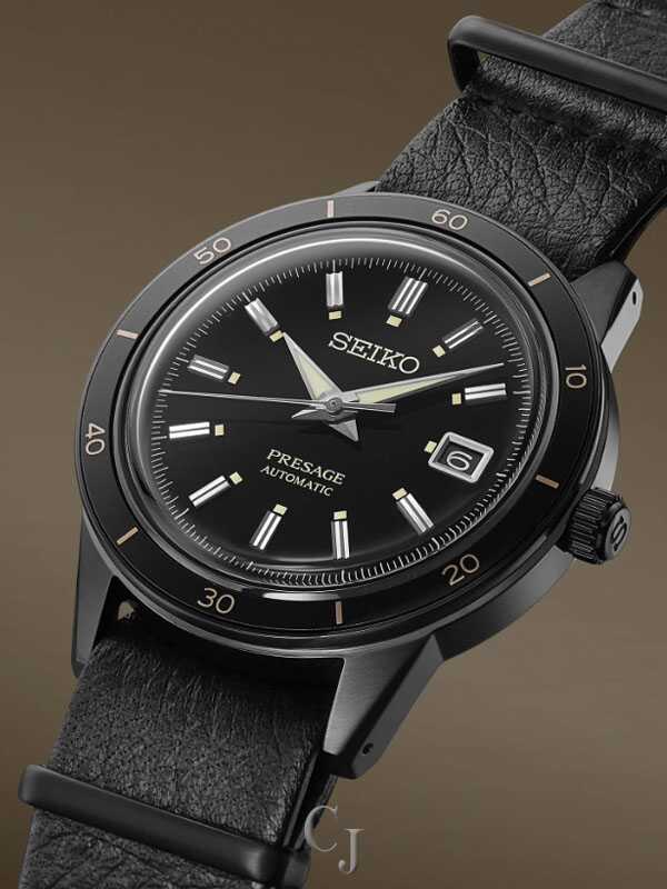 Seiko Presage Style60’s Black Dial Automatic Stainless Steel Men’s Watch SRPH95 - Image 4