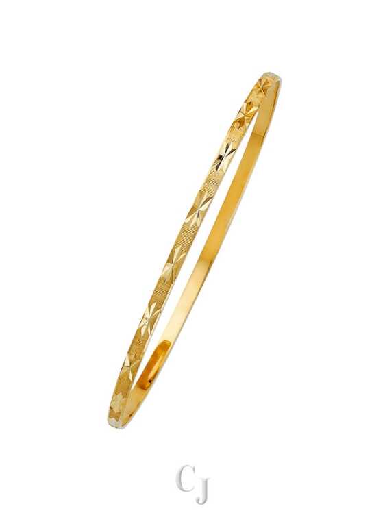 14KY 3mm Solid Bangle