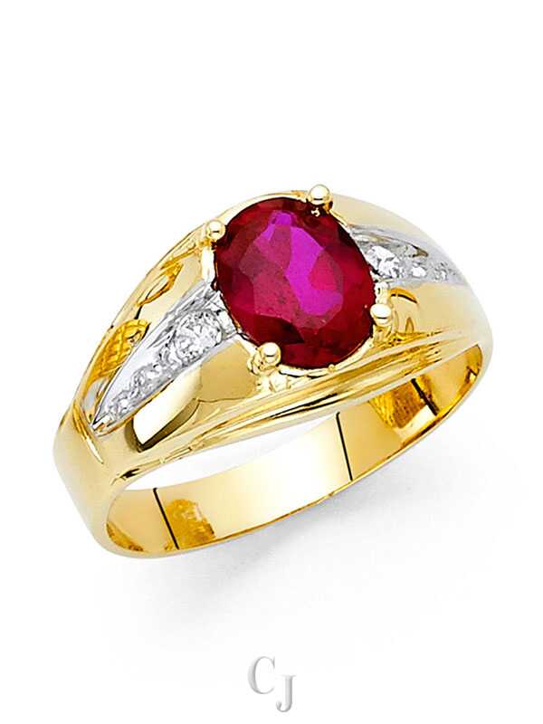 14KY CZ Men's Ring