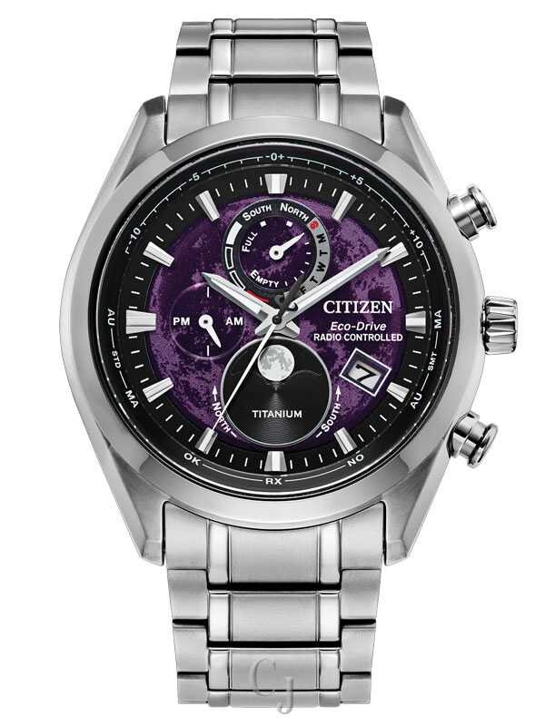 イッツー　その3 Citizen Tsuki-Yomi A-T Purple Dial Super Titanium Eco-Drive Atomic