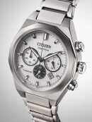 Citizen Zenshin Senkei White Dial Super Titanium Eco-Drive Chronograph Men’s Watch CA4690-51A - Image 4