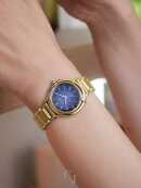 Citizen L Arcly Limited Edition Blue Dial Diamond Accent Eco-Drive Gold-Tone Stainless Steel Women’s Watch EM1099-57L - Image 5