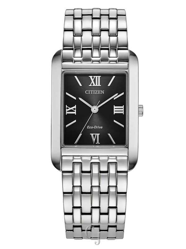 Citizen Addysen Eco-Drive Black Dial Stainless Steel Men's Watch