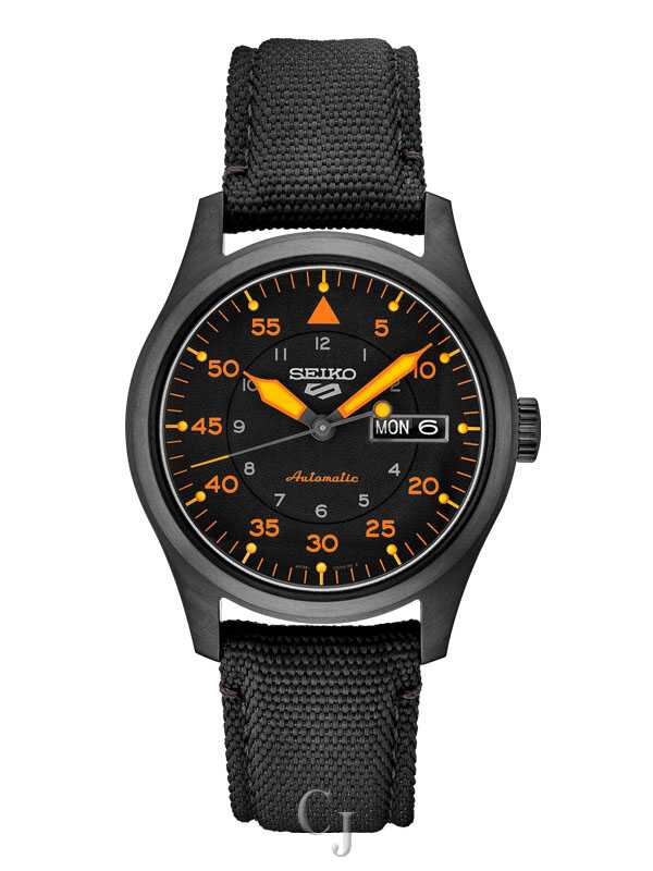 Seiko 5 Sports Field Series Automatic Black Dial Black Nylon Strap