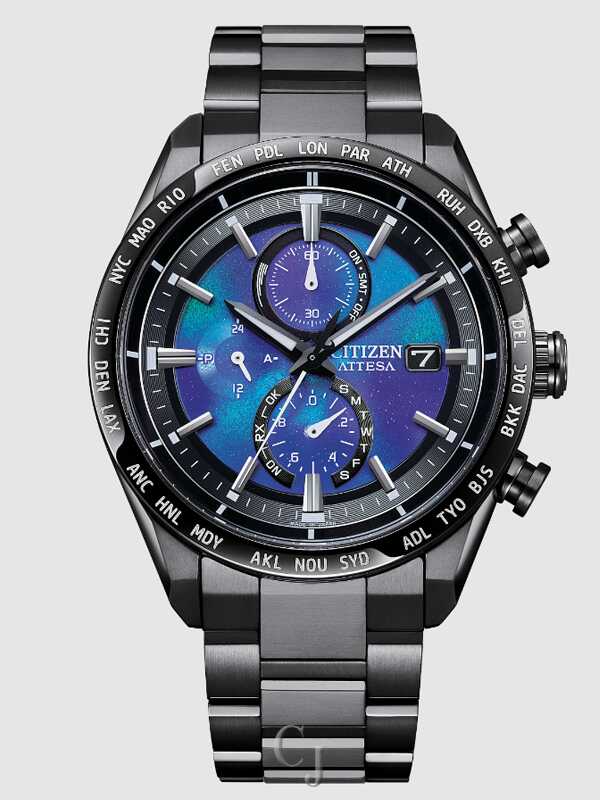 CITIZEN HAKUTO-R PURPLE DIAL MEN'S ATOMIC TIMEKEEPING / SUPER