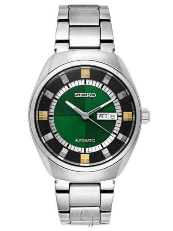 SEIKO RECRAFT AUTOMATIC GREEN DIAL WATCH SNKN77