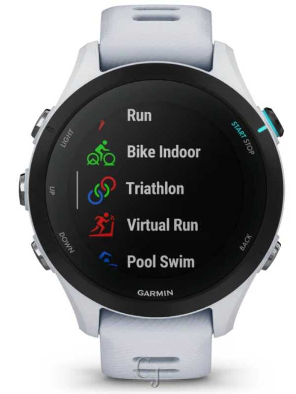 GARMIN FORERUNNER 255S MUSIC WHITESTONE SMARTWATCH 010-02641-23