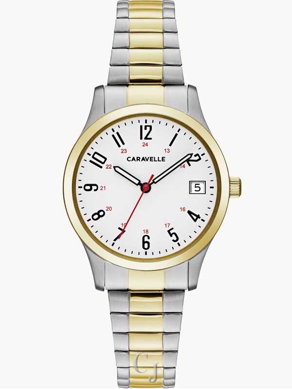 CARAVELLE BY BULOVA TRADITIONAL WHITE DIAL WOMEN’S WATCH 45M111
