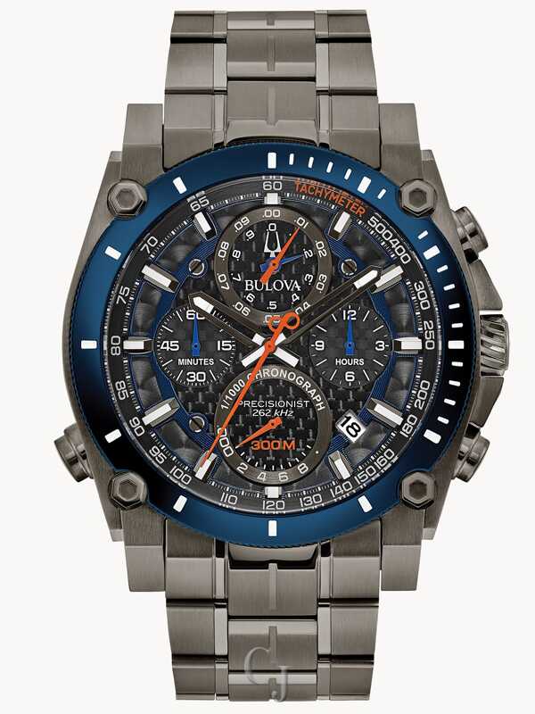 時計 Bulova Bulova Precisionist Chronograph Gray Blue Dial Stainless Steel