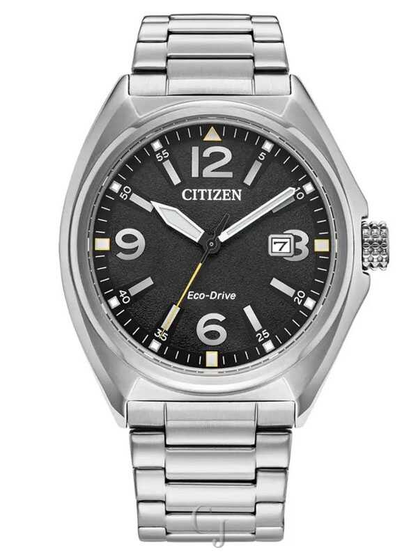 Citizen Sport Black Dial Eco-Drive Stainless Steel Men's Watch