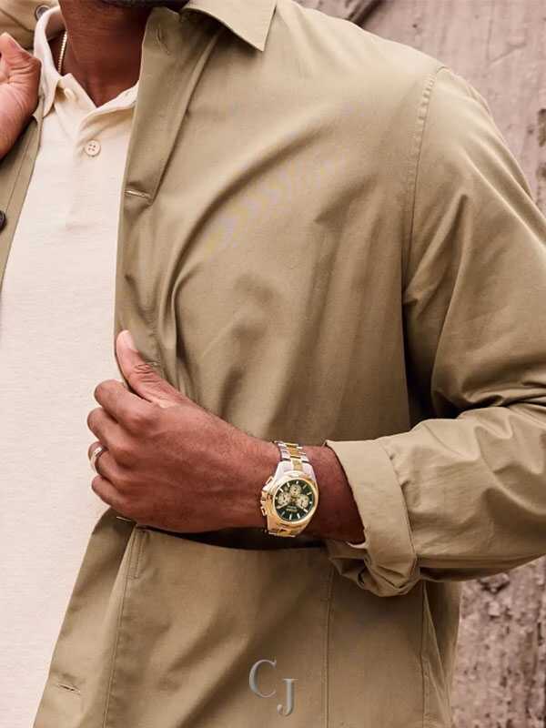 Citizen Sport Luxury Eco-Drive Green Dial Two-Tone Stainless Steel