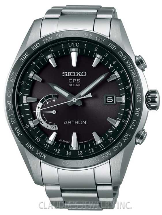 SEIKO ASTRON SOLAR GPS WORLD TIME TITANIUM SSE085