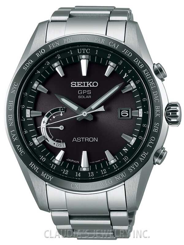 Seiko Astron GPS Solar World Time Titanium Men's Watch SSE085