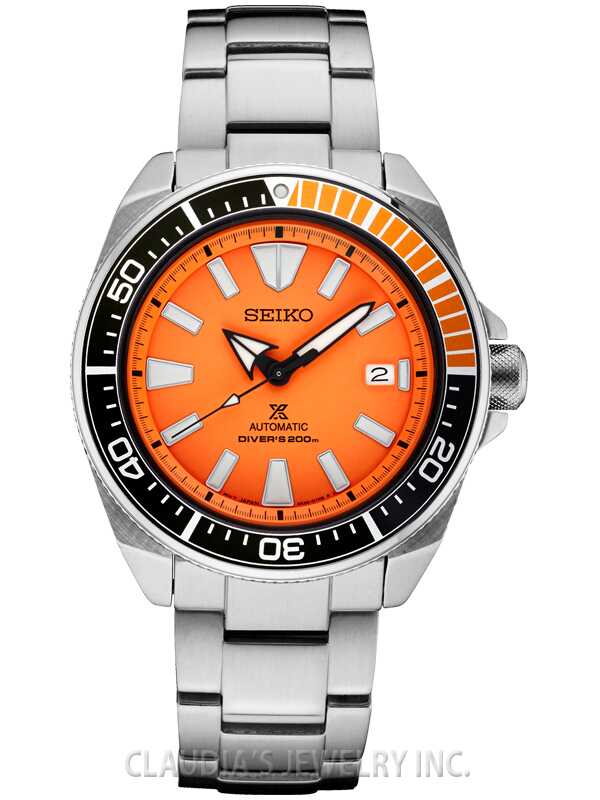 SEIKO PROSPEX AUTOMATIC ORANGE SAMURAI SRPC07 - Claudias Jewelry Inc