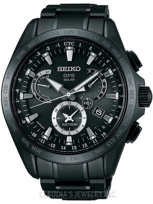 SEIKO ASTRON GPS SOLAR DUAL TIME SSE049 - Claudias Jewelry Inc