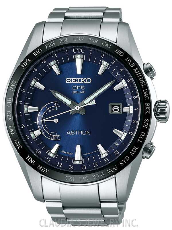 Seiko Astron GPS Solar World Time Titanium Men's Watch SSE109