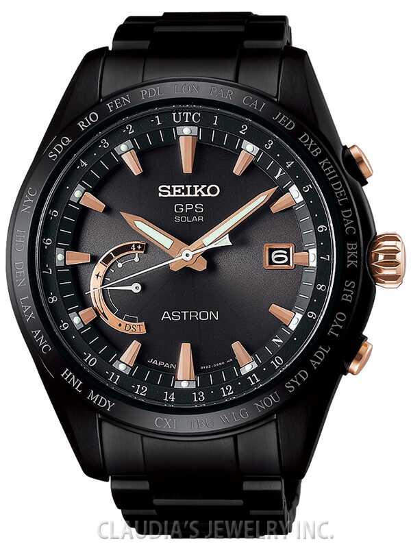 SEIKO ASTRON GPSソーラー ブラック Seiko Astron GPS Solar Black PVD Titanium Men's Watch SSE113