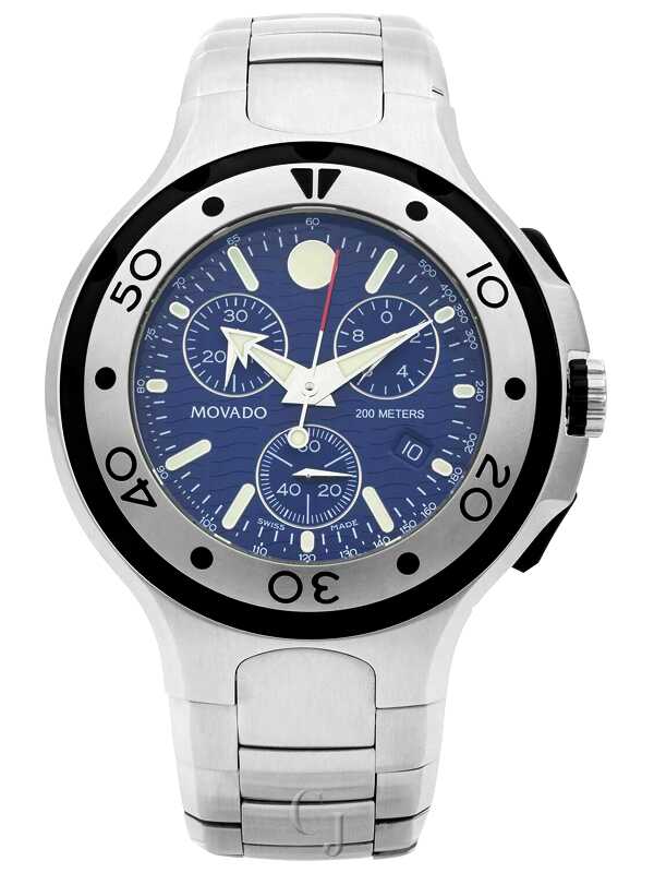 Movado Series 800 Blue Dial Chronograph Stainless Steel Men's Movado Series 800 Blue Dial Chronograph Stainless Steel Men's