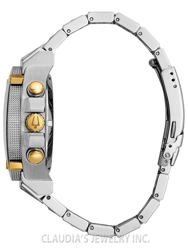 BULOVA MEN'S PRECISIONIST CHRONOGRAPH TWO-TONE 98B228 - Claudias