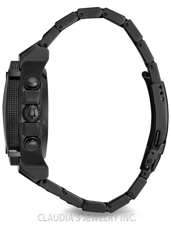 Bulova Precisionist Chronograph Gunmetal Gray Ion-Plated Black
