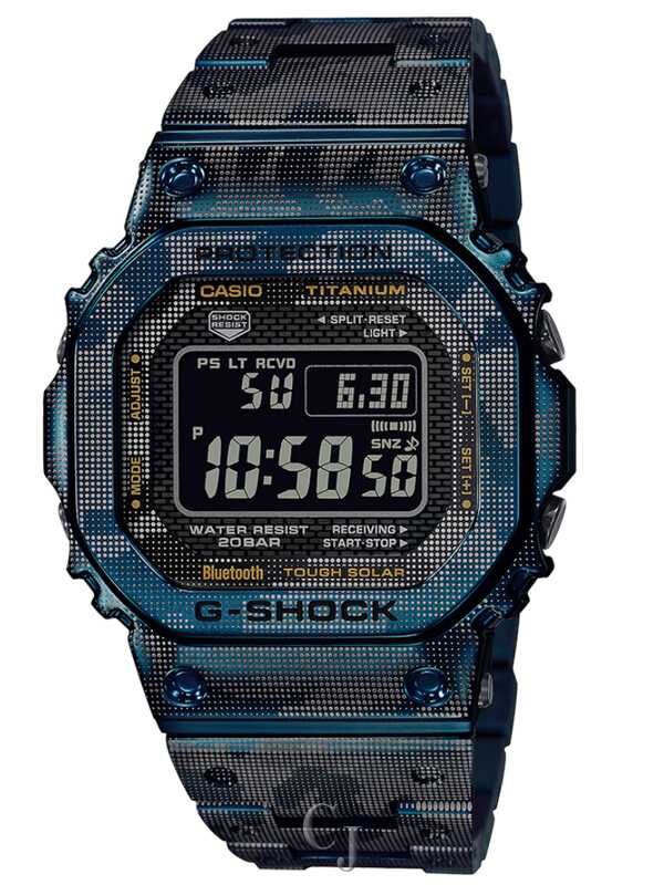 G-Shock Titanium Blue Camo Limited Edition Bluetooth Tough Solar