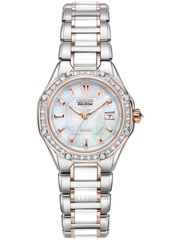 Citizen Signature Octavia Ceramic Diamond Mother-of-Pearl Dial Eco