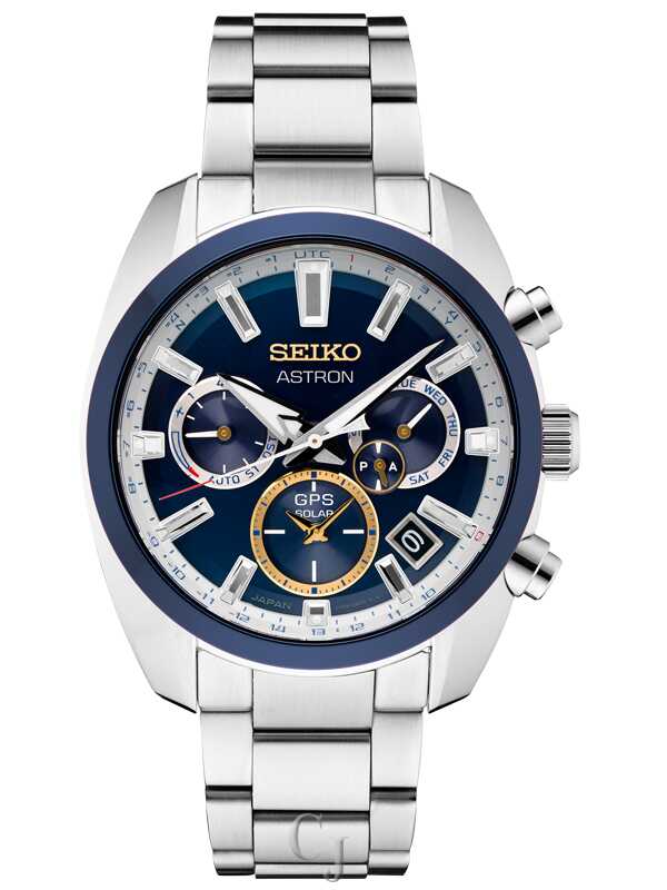 Seiko Astron GPS Solar Dual-Time Blue Dial Limited Edition Men's