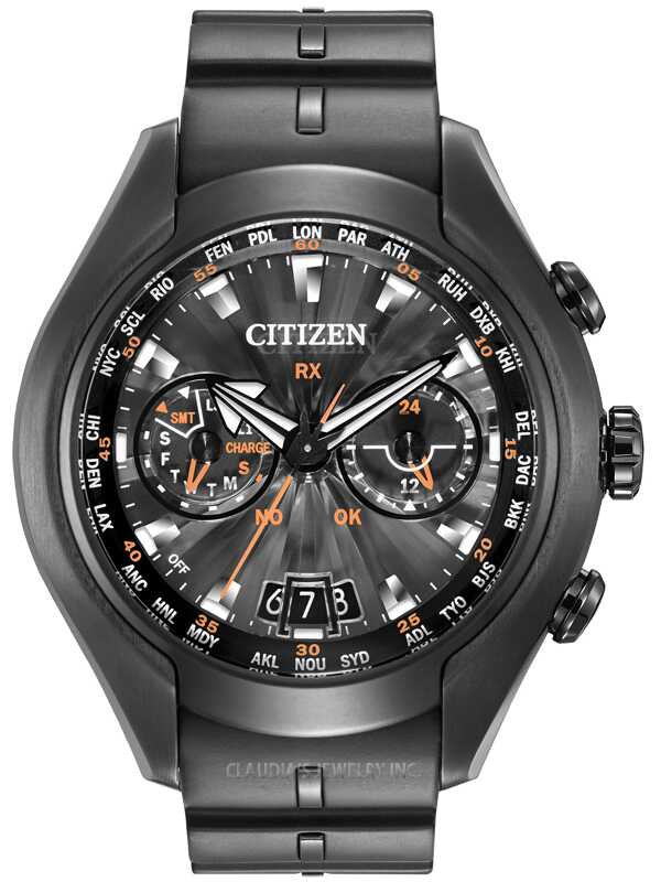 Citizen Satellite Wave-Air Black Dial Eco-Drive Super Titanium GPS
