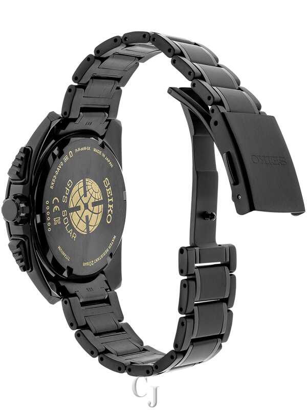 Seiko Astron GPS Solar Dual-Time Black Dial Titanium Men's Watch