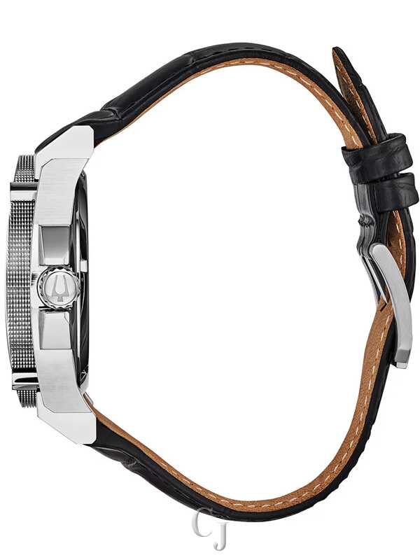 Bulova Precisionist Chronograph Black Dial Diamond Accent Stainless Steel Men’s Watch 96D147 - Image 3