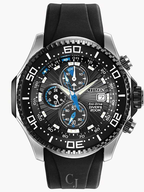 Citizen Promaster Depth Meter Chronograph Black Dial Eco-Drive