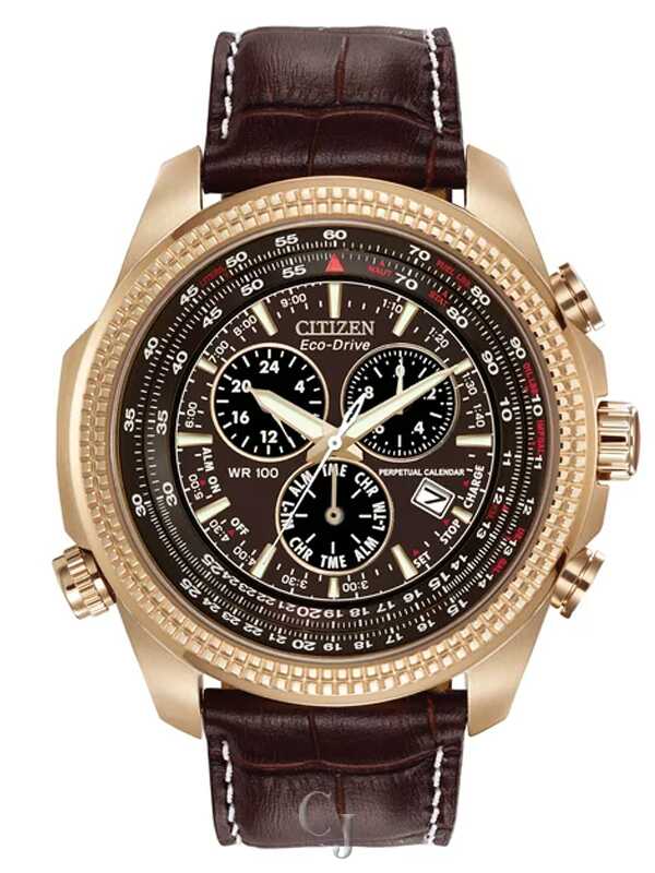 【boochan】 CITIZEN ECO DRIVE BRYCEN CHRONOGRAPH BROWN DIAL WATCH BL5403-03X
