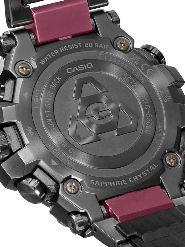 G-Shock MT-G Connected Bluetooth Tough Solar Black Ion-Plated Men’s Watch MTG-B3000BD-1A - Image 3
